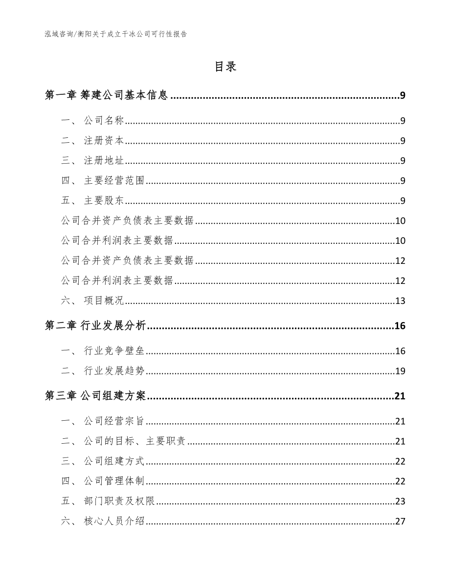 衡阳关于成立干冰公司可行性报告【模板范本】_第2页