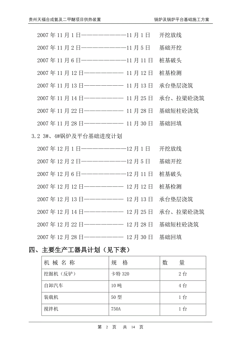 新《施工方案》锅炉及锅炉平台基础施工方案_第2页