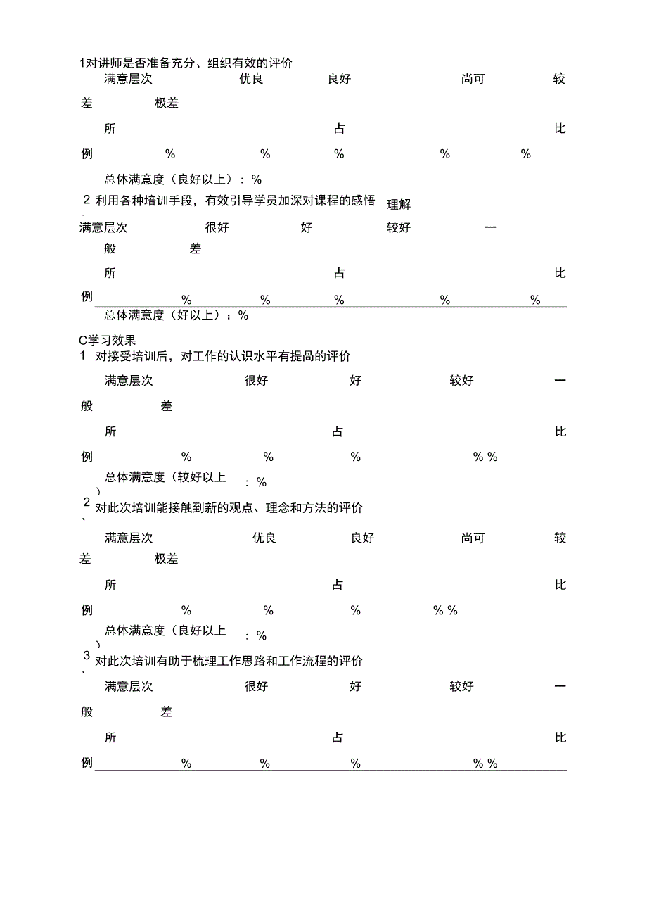 培训评估调查表_第2页