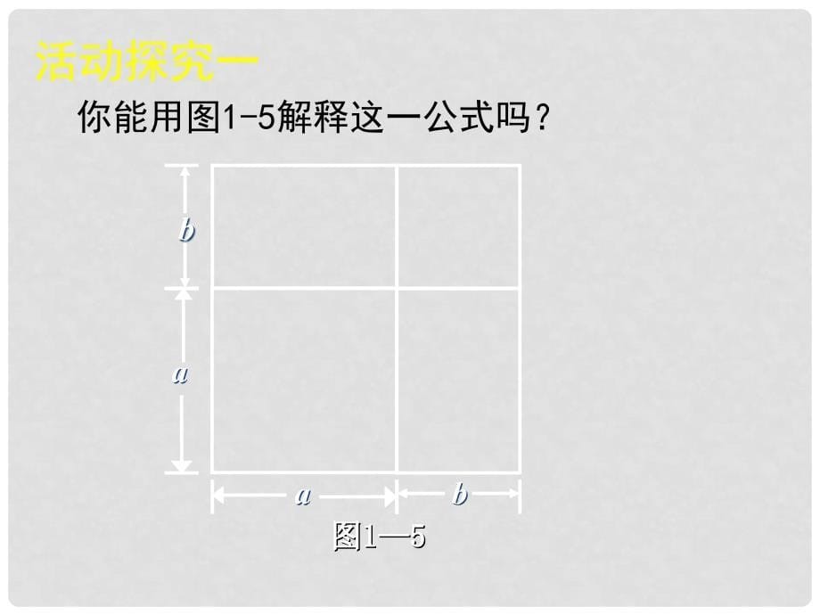 辽宁省灯塔市七年级数学下册 1.6 完全平方公式（第1课时）课件 （新版）北师大版_第5页