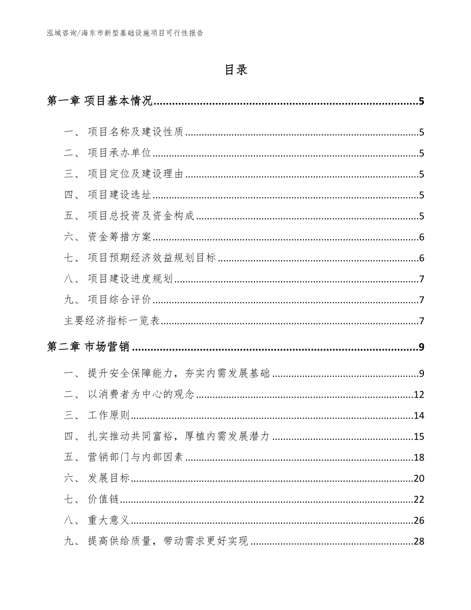 海东市新型基础设施项目可行性报告范文_第1页