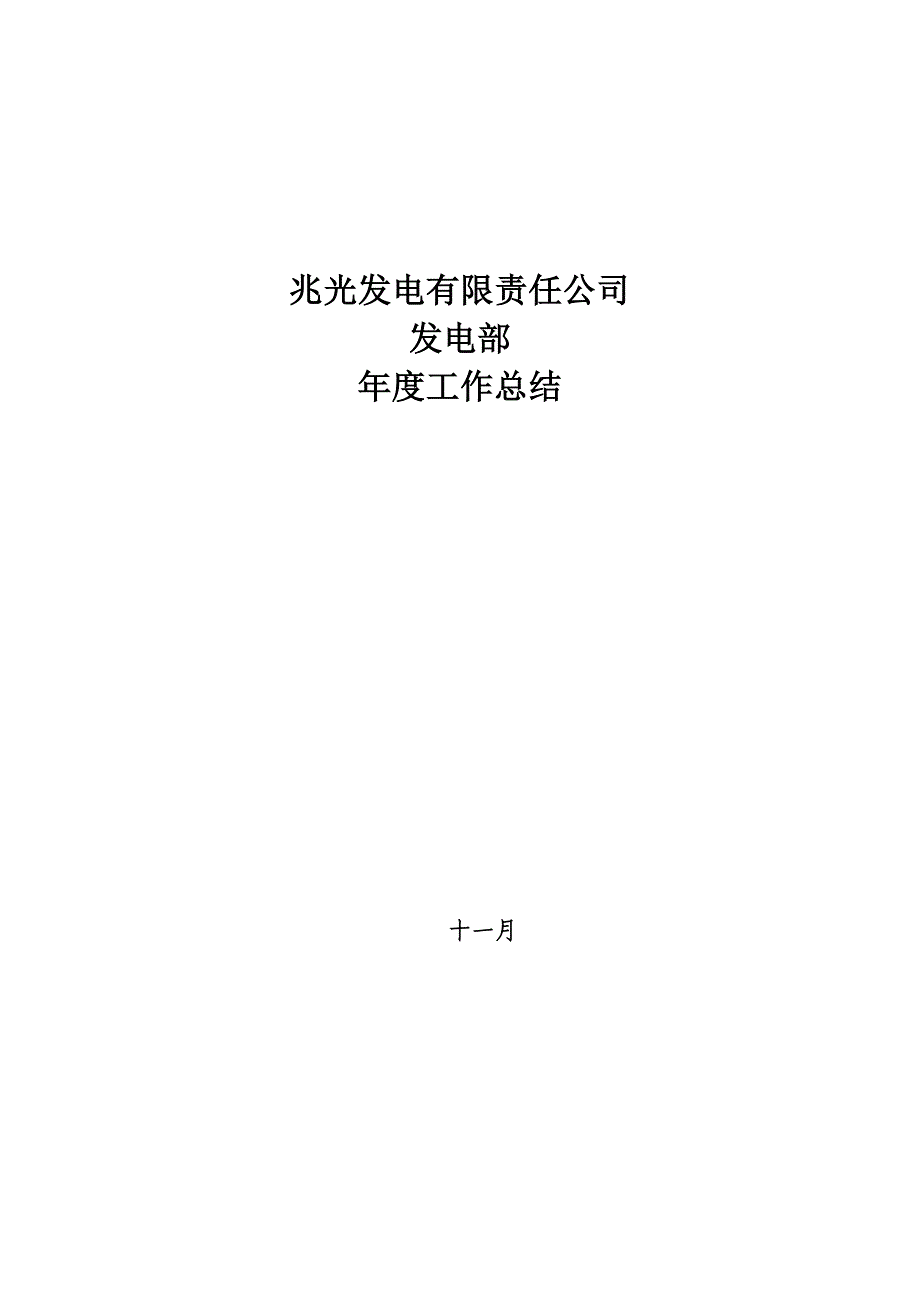 发电部年度工作总结_第1页