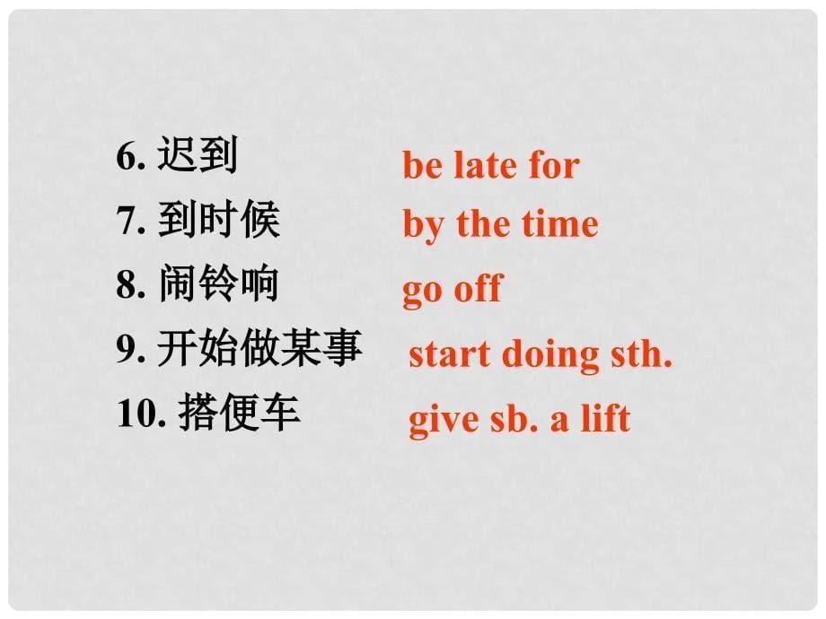 湖南省长沙市望城县乔口镇乔口中学九年级英语全册 Unit 12 Life is full of the unexpected Section A 3课件 （新版）人教新目标版_第5页