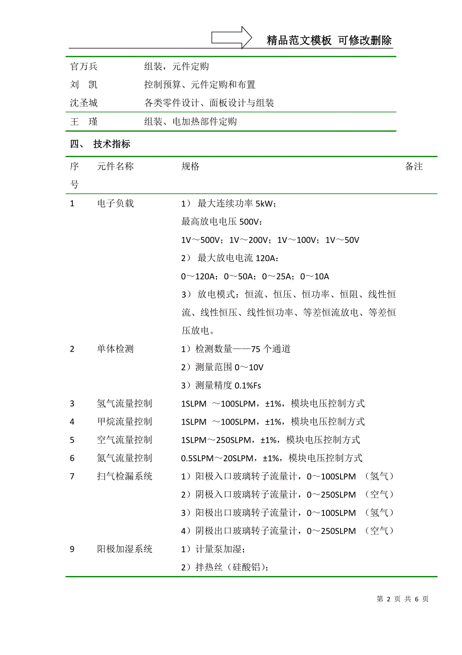 5kW固体氧化物燃料电池测试装置开发项目具体方案_第2页