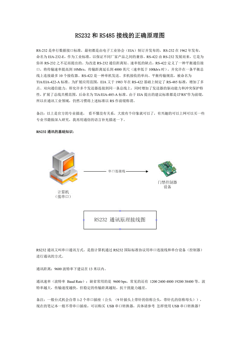 RS232和RS485正确接线原理图.doc_第1页