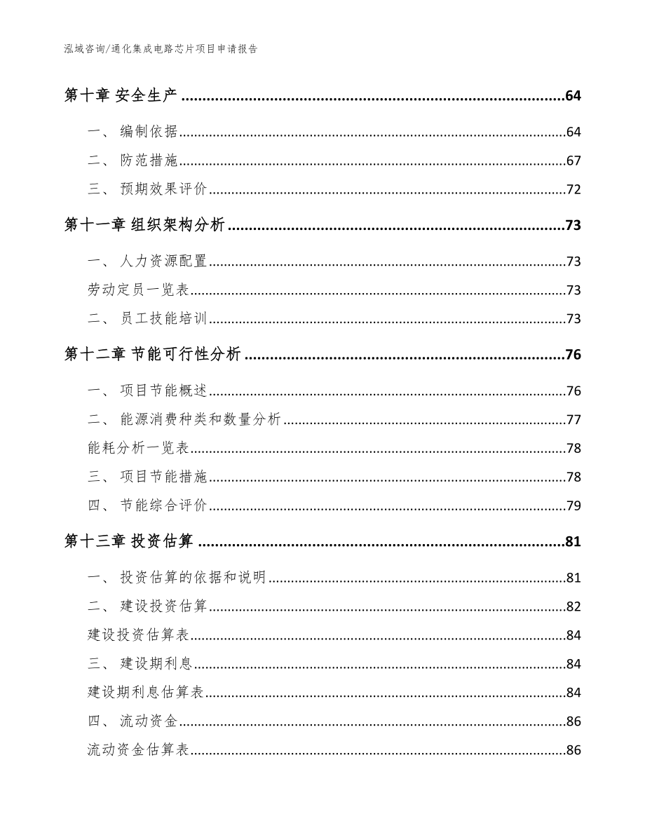 通化集成电路芯片项目申请报告（模板）_第4页
