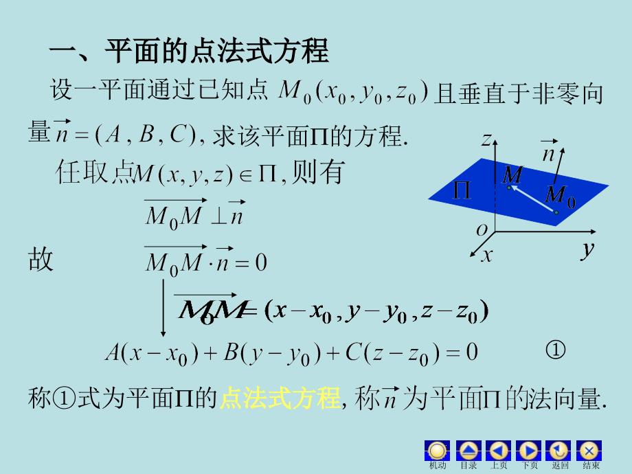 平面的点法式方程2课件_第2页