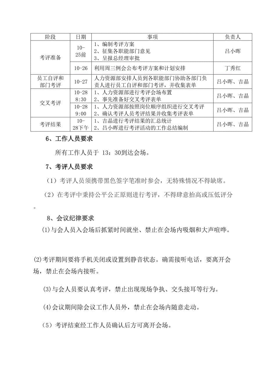 员工评估方案完整版_第5页