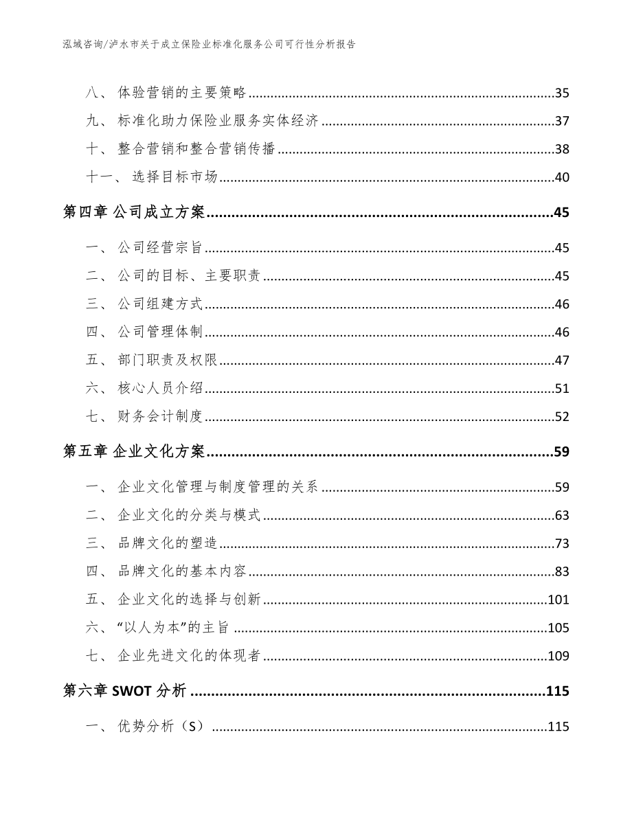 泸水市关于成立保险业标准化服务公司可行性分析报告_模板范文_第2页