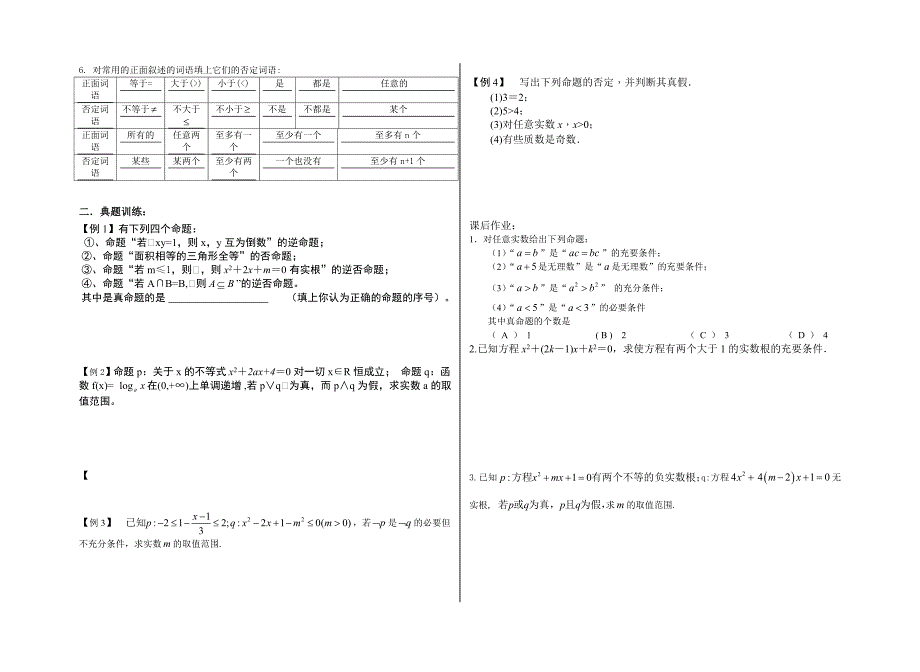 数学选修2-1第一章常用逻辑用语典型例题含解析_第2页