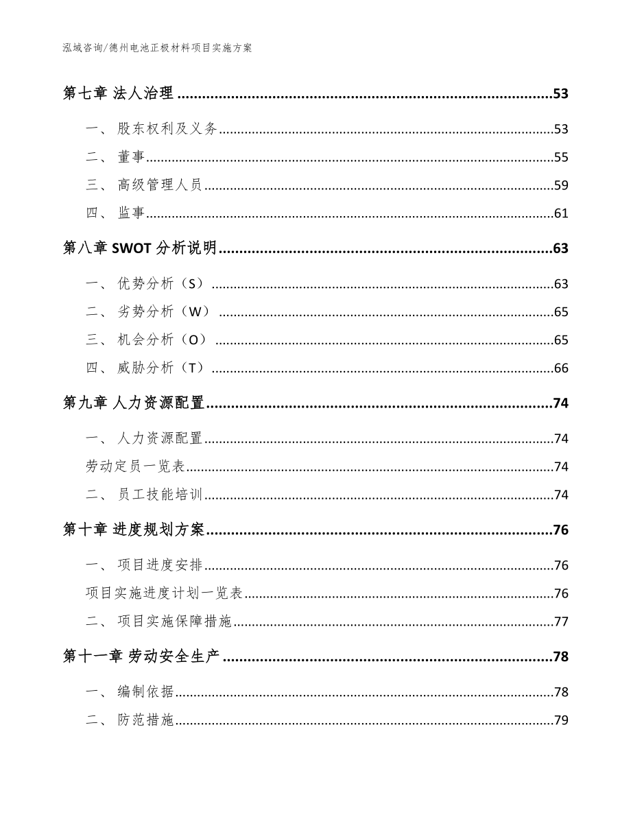 德州电池正极材料项目实施方案_模板参考_第4页