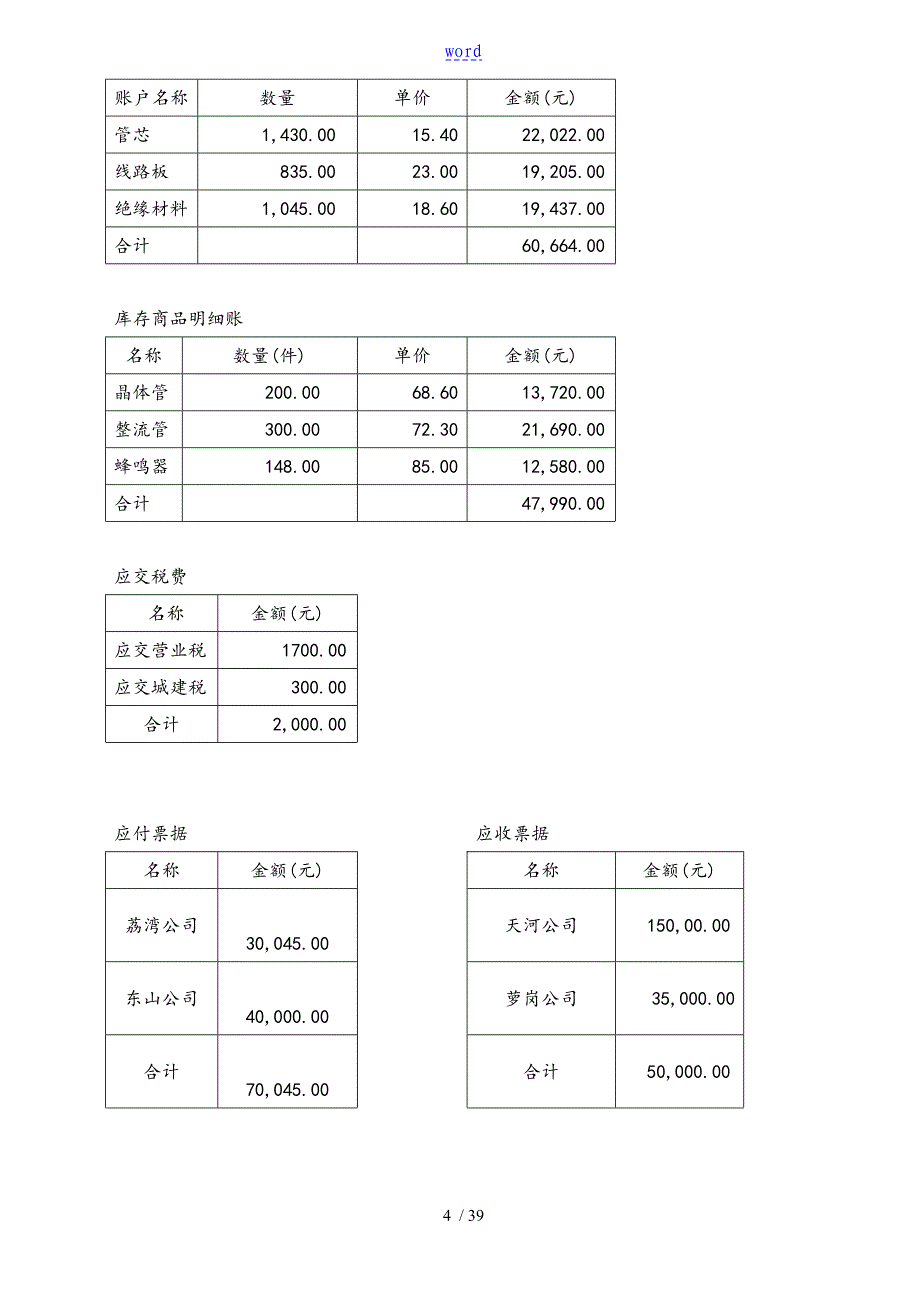 会计技能大赛模拟题_第4页