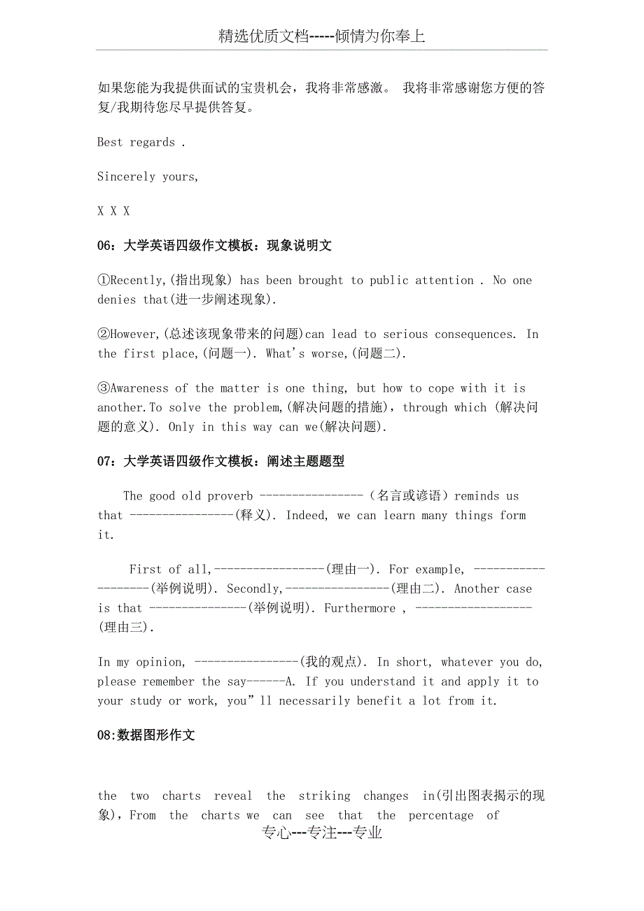 4级英语作文模板(最新整理)_第4页