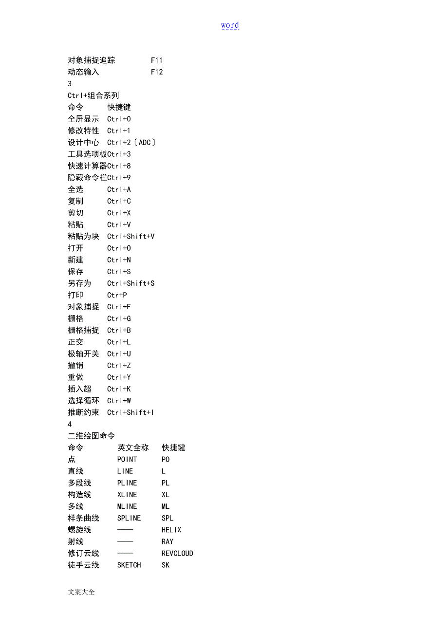 CAD快捷键大全完整版_第2页