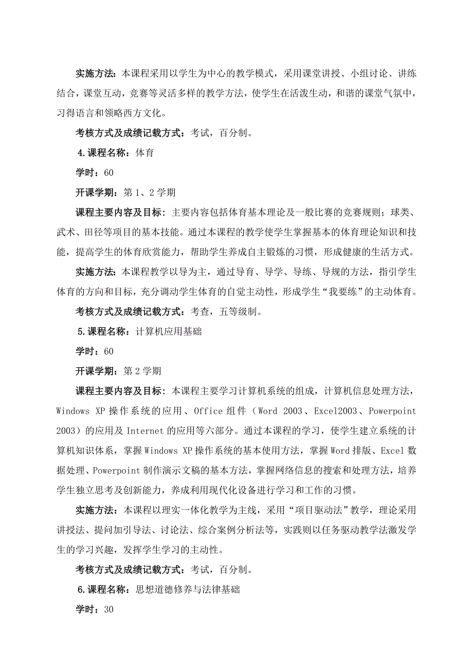 《汽车制造与装配技术》专业人才培养方案终审_第4页