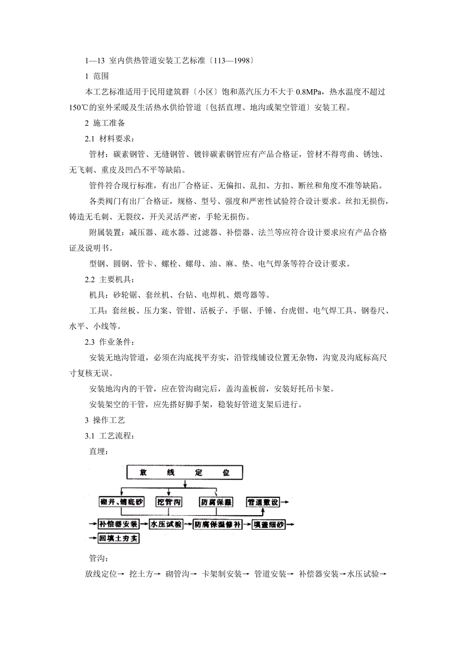 室内供热管道安装工艺标准_第1页