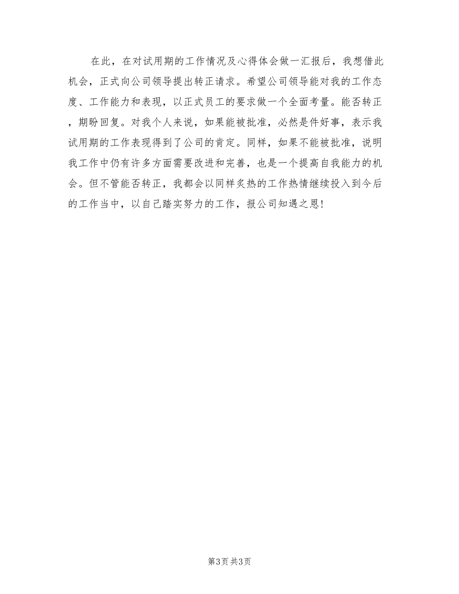 2022业务员试用期转正工作总结范文_第3页