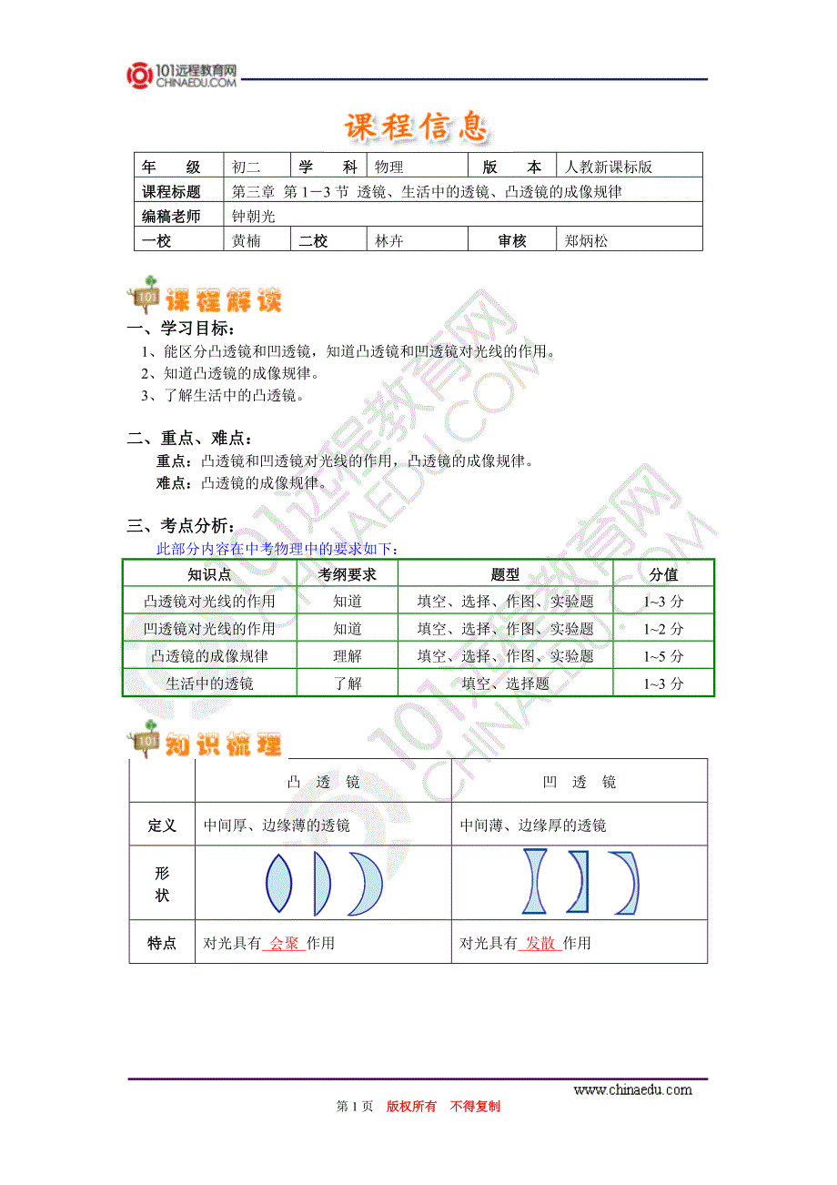 第三章第1-3节透镜_第1页