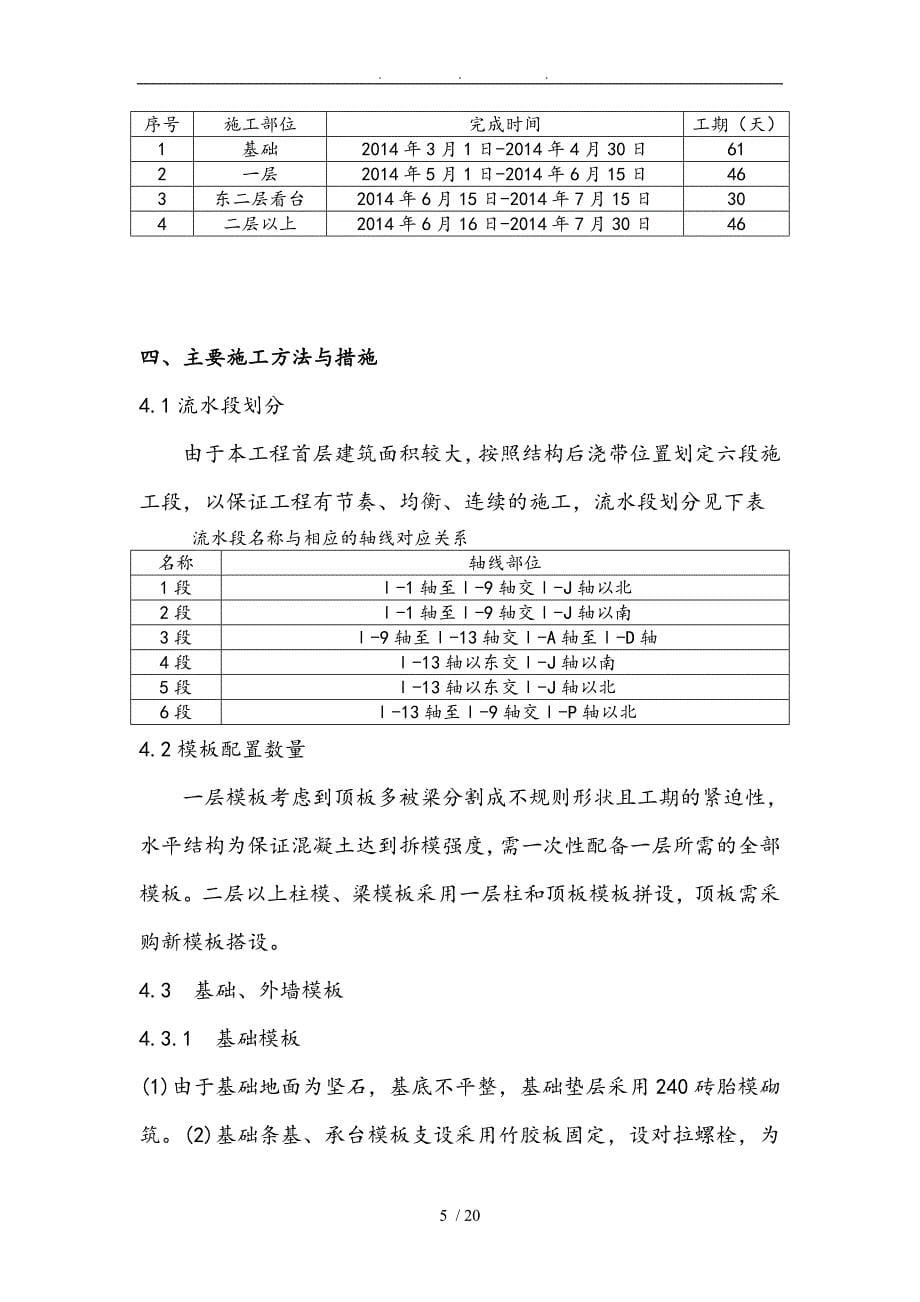 体育馆模板工程施工组织设计方案_第5页