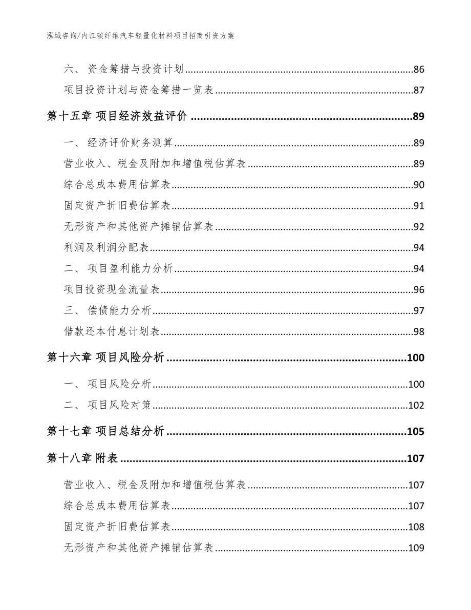 内江碳纤维汽车轻量化材料项目招商引资方案范文参考_第5页