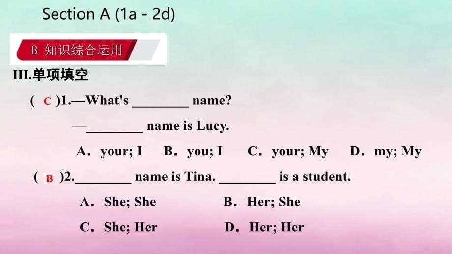 2018-2019学年七年级英语上册 Unit 1 My name&amp;rsquo;s Gina Section A（1a-2d）导学课件 （新版）人教新目标版_第5页