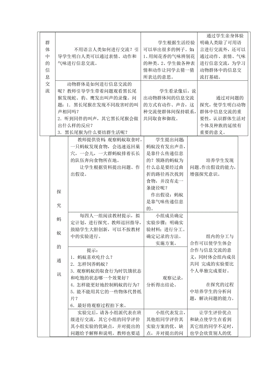 八年级生物上册《动物的社会行为》教学设计.doc_第3页