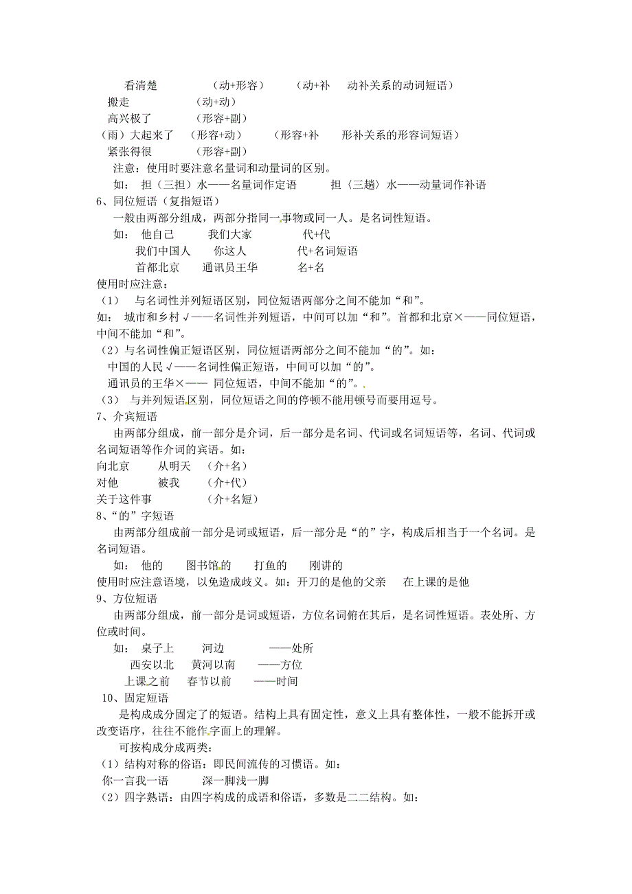 重庆市万州分水中学高考语文短语知识趣味素材新人教版Word版_第3页