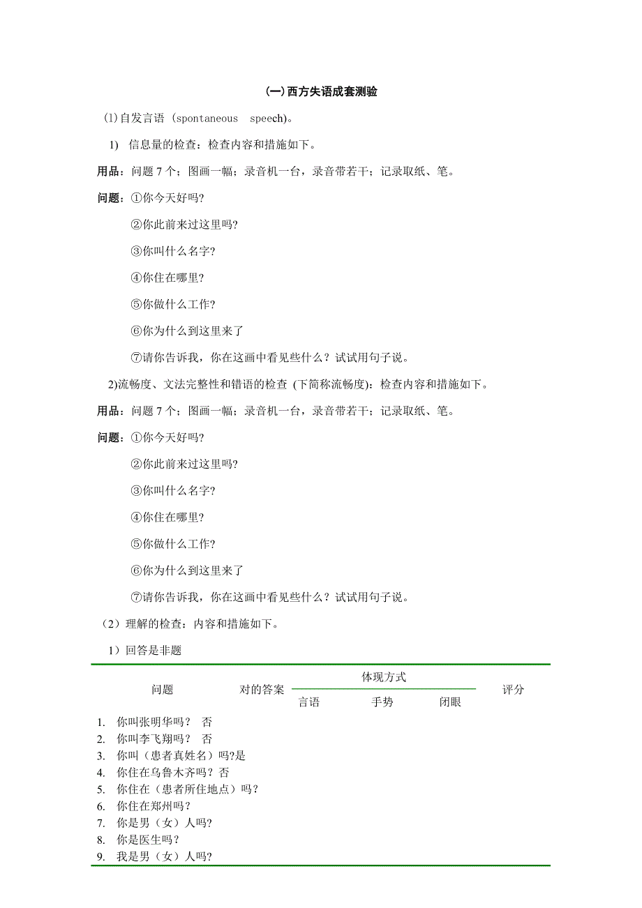 西方失语成套测试WAB_第1页