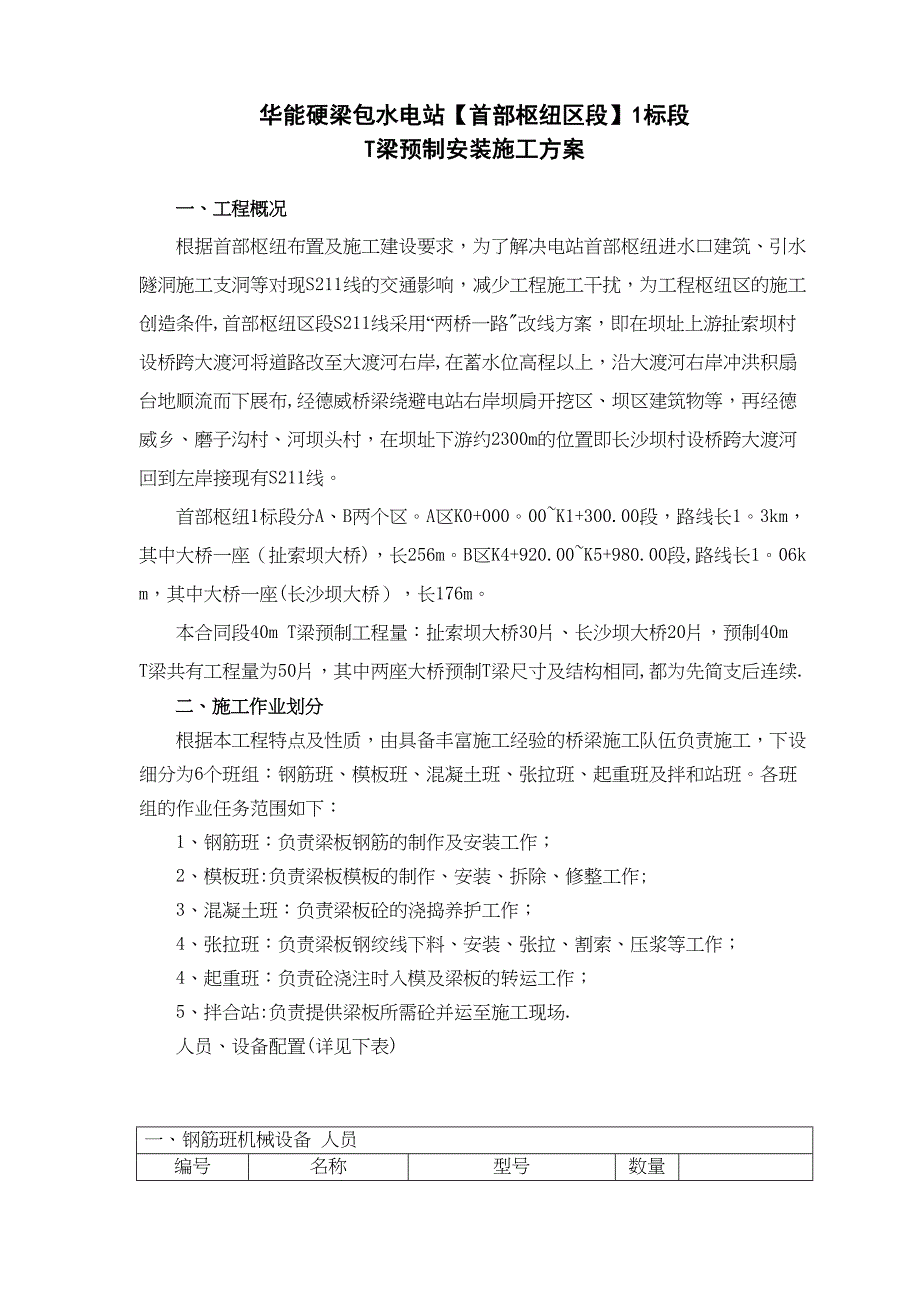 40米T梁预制施工方案(1)_第1页