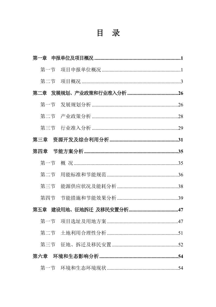 某某高新技术有限公司六环高科技环保项目申请报告_第1页