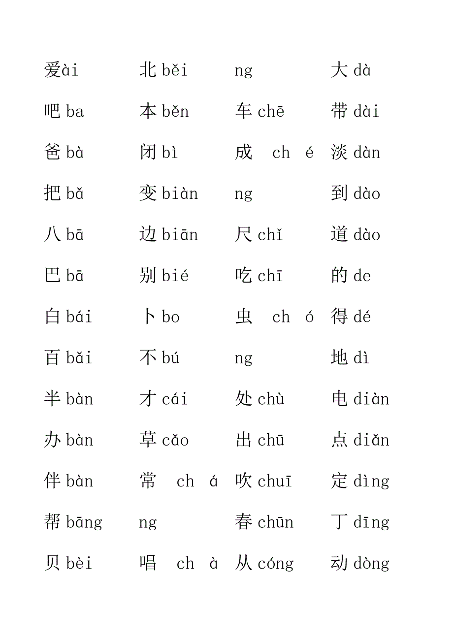 幼儿识字带拼音350字_第1页