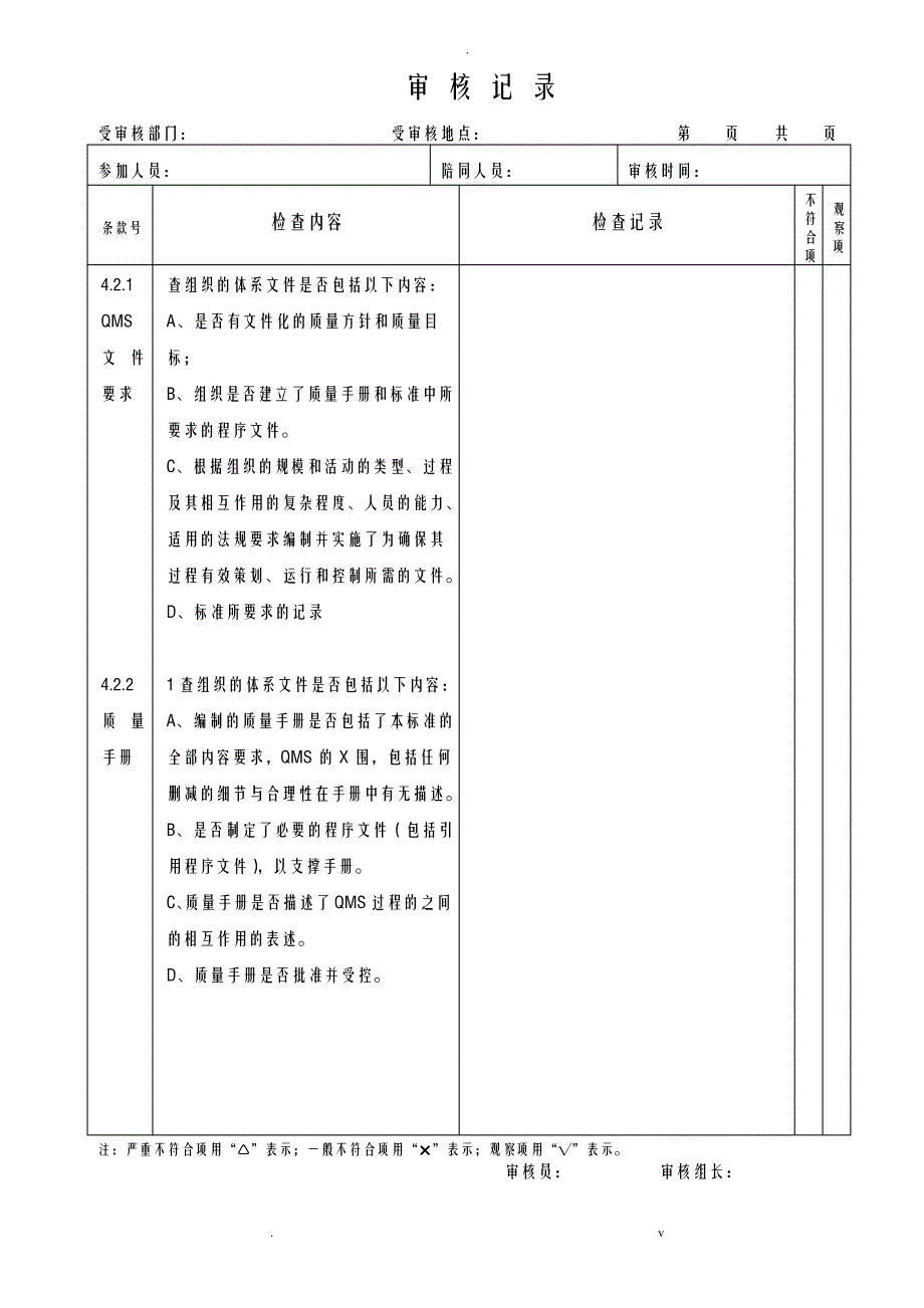 内审质量审核记录_第3页