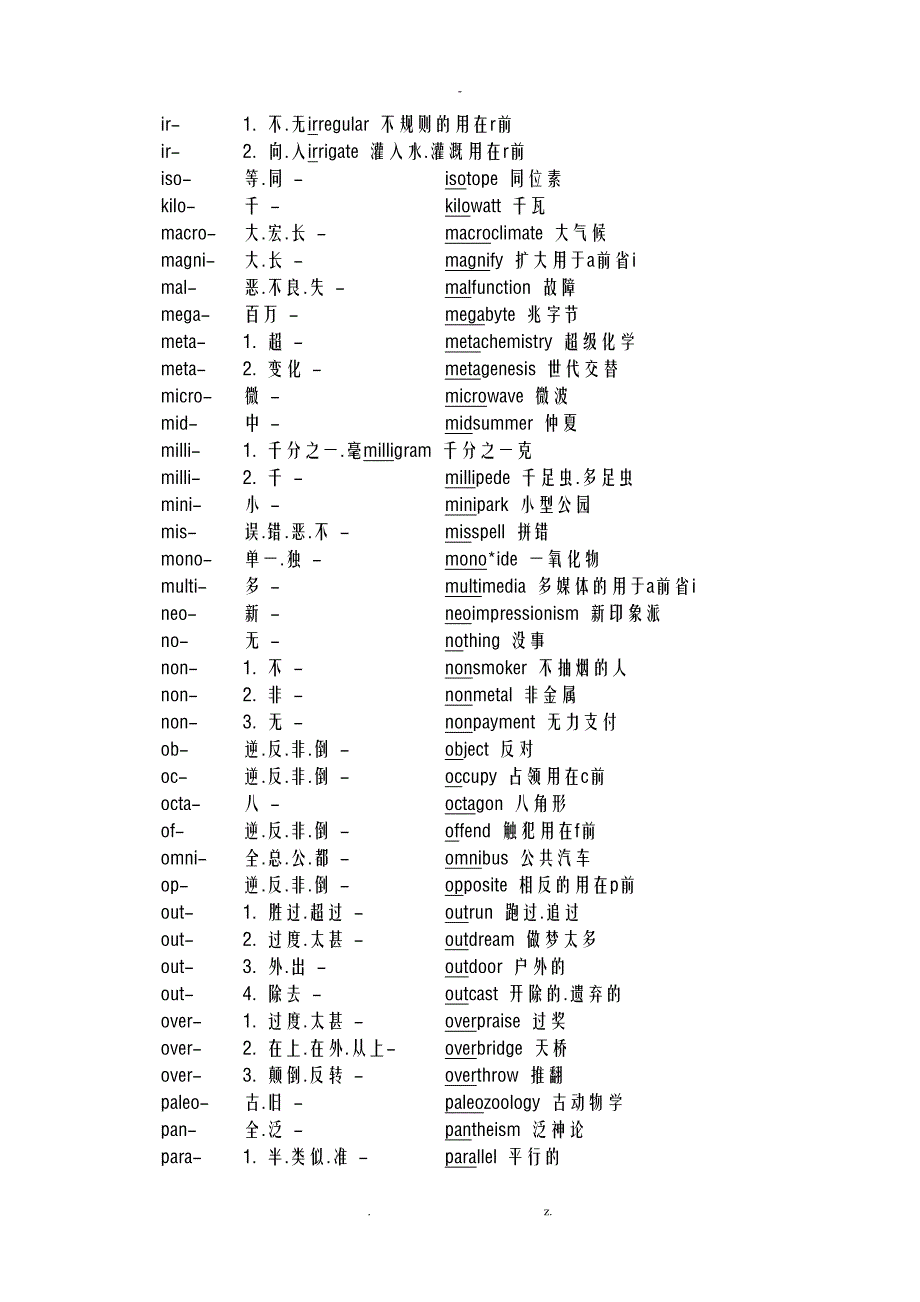 所有英语词根表完整版_第4页