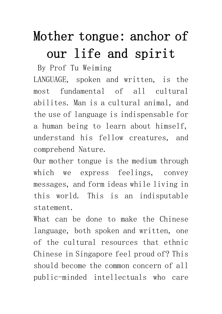 Mother-tongue--anchor-of-our-life-and-spirit.docx_第1页