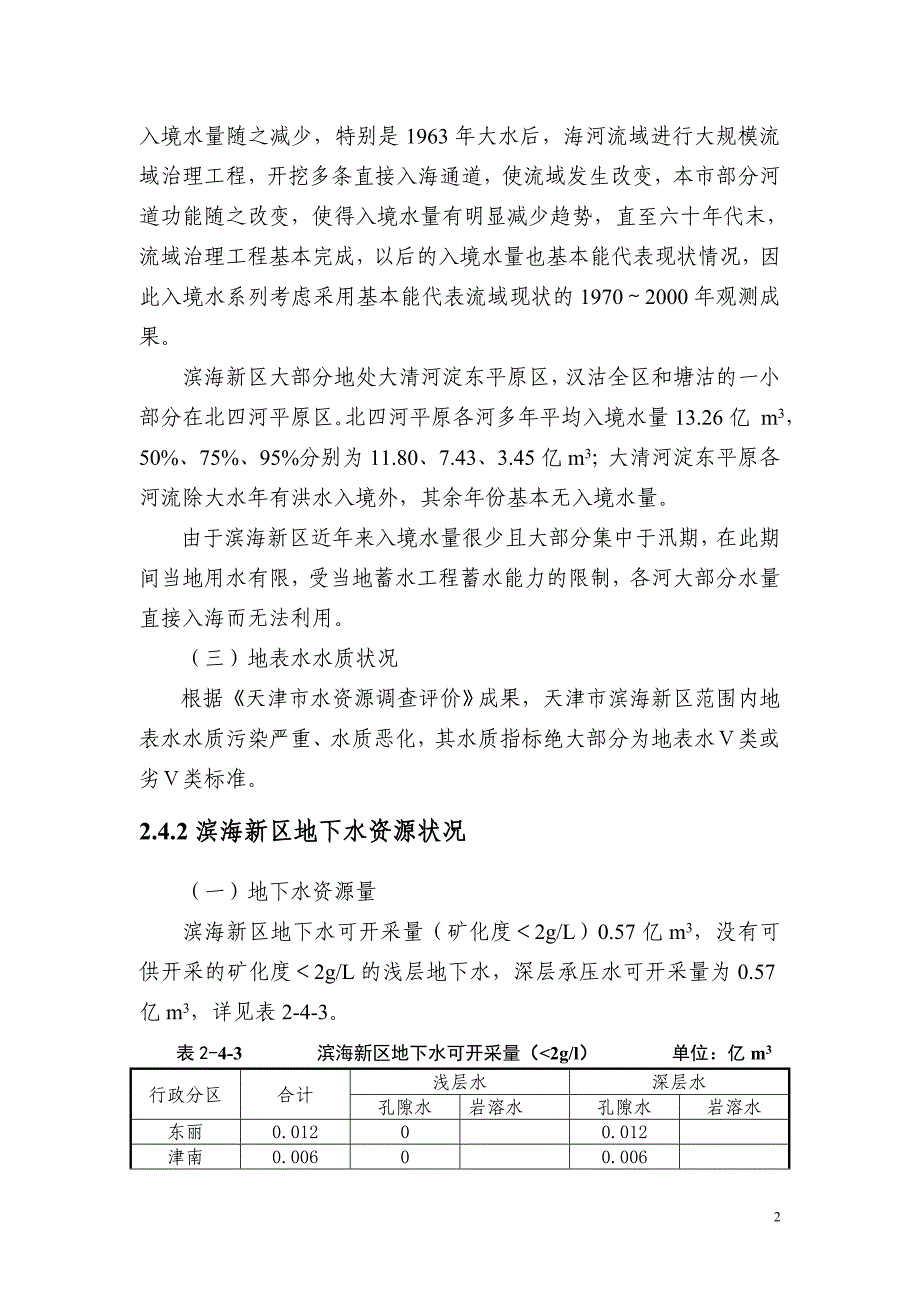 滨海新区水资源情况及配置_第2页