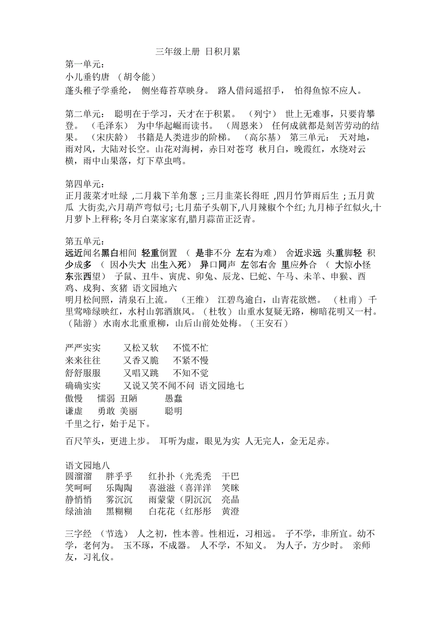 日积月累背诵_第1页