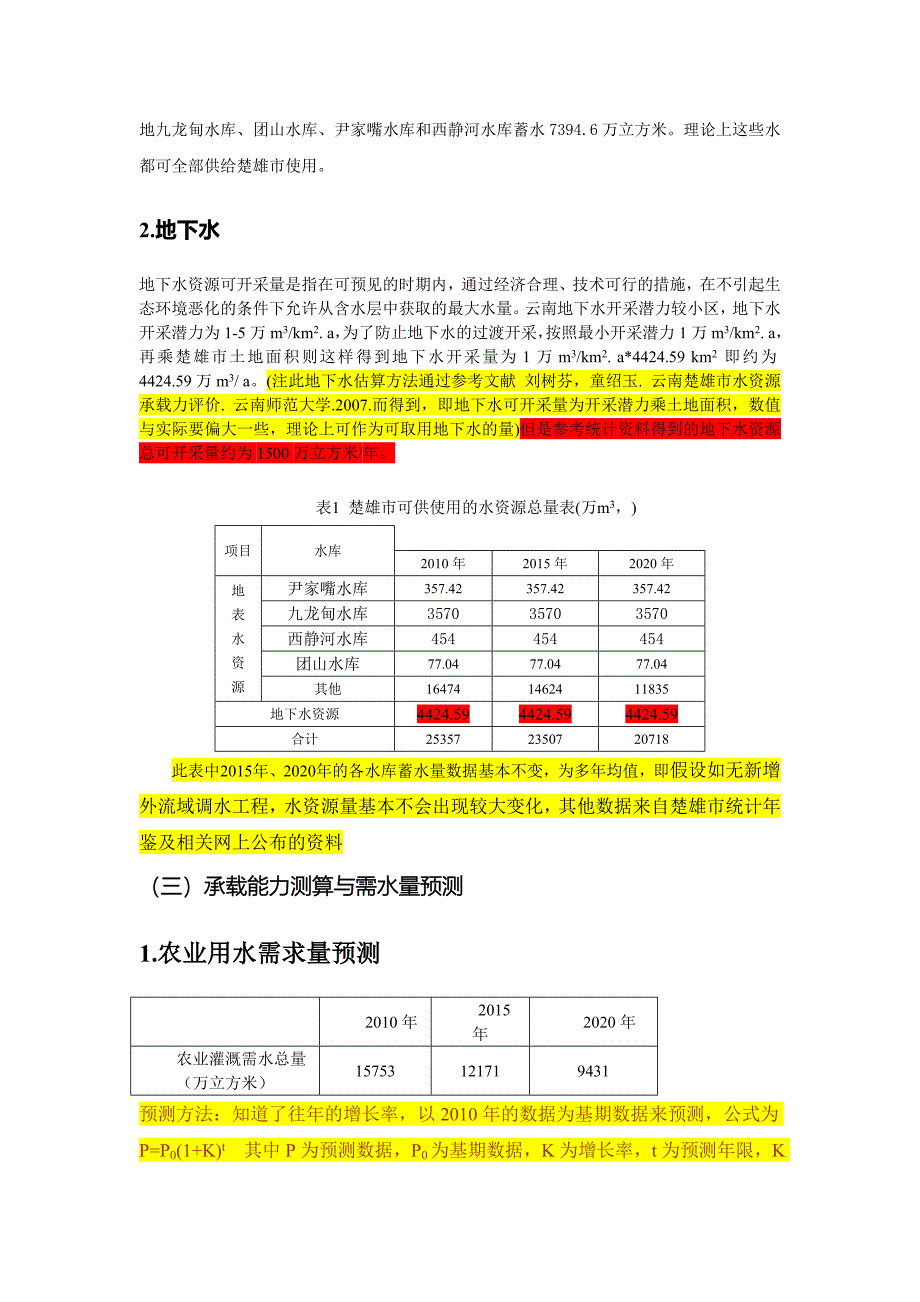 楚雄市域水资源承载力的测算分析_第2页