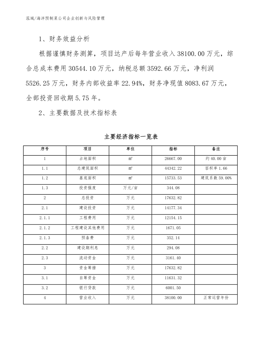 海洋预制菜公司企业创新与风险管理_第4页