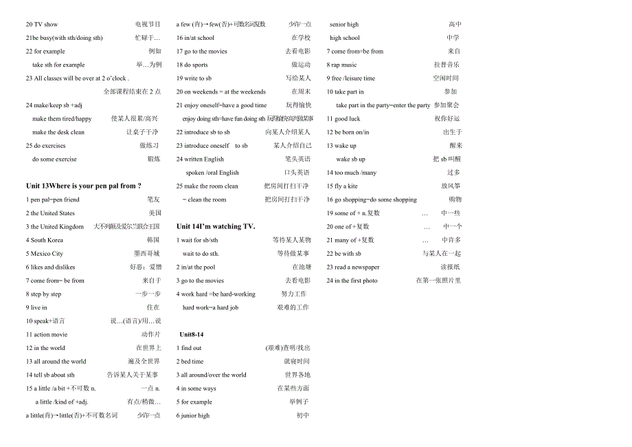 新目标七年级上词组.doc_第4页