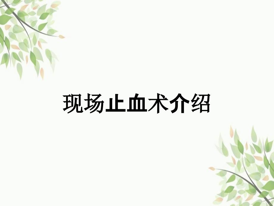 现场止血术介绍_第1页