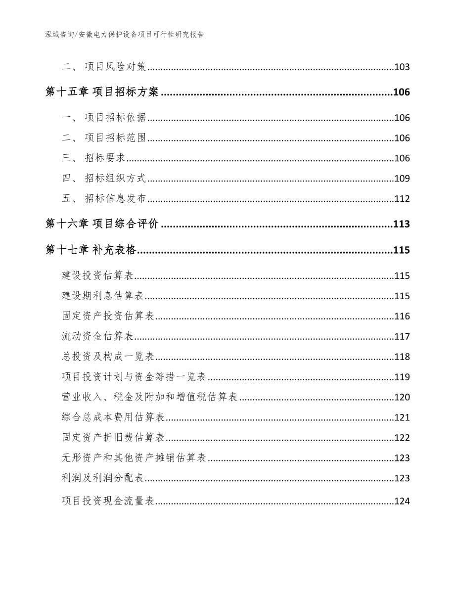 安徽电力保护设备项目可行性研究报告_第5页