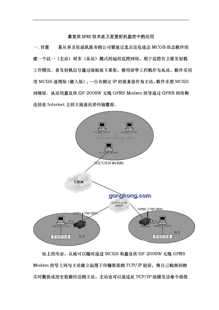 GPRS技术在卫星发射机监控中的应用_第1页