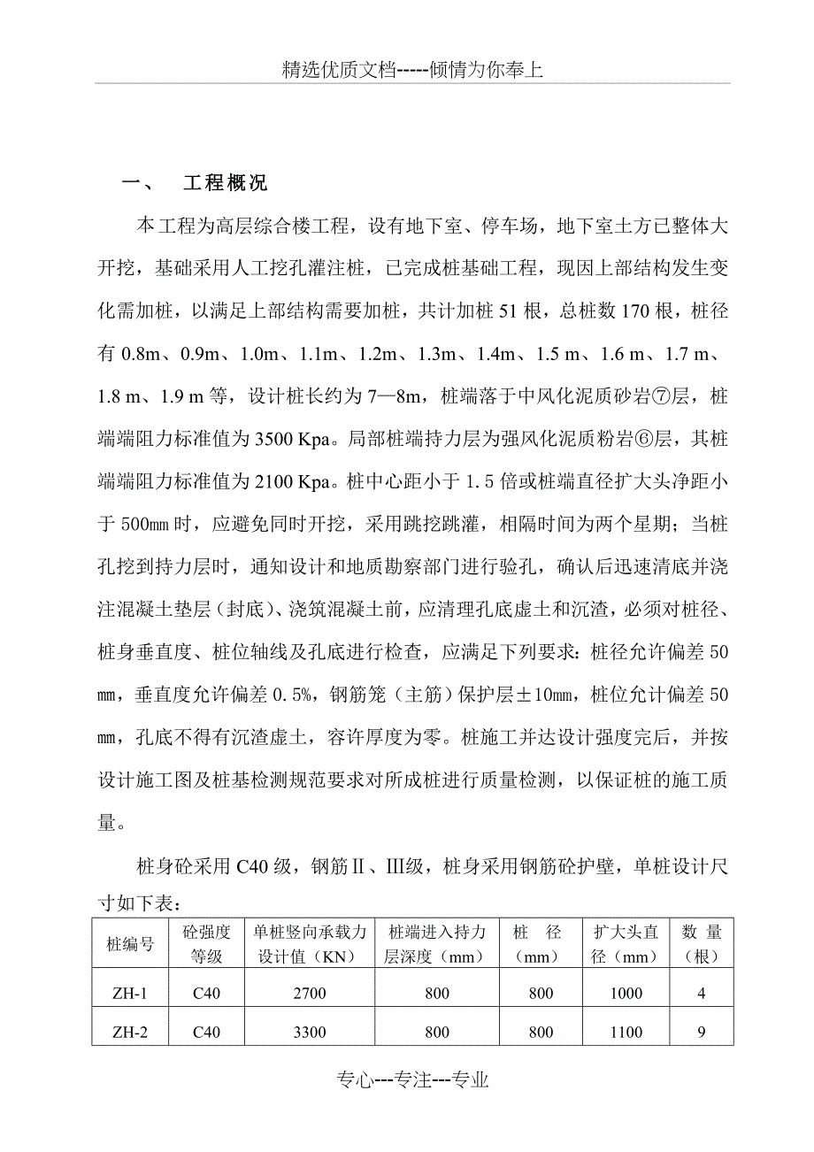 人工挖孔桩基施工方案_第4页