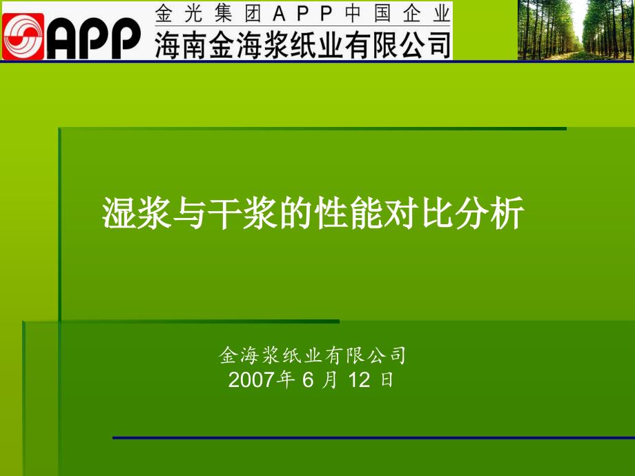 湿浆与干浆的性能对比报告课件_第1页