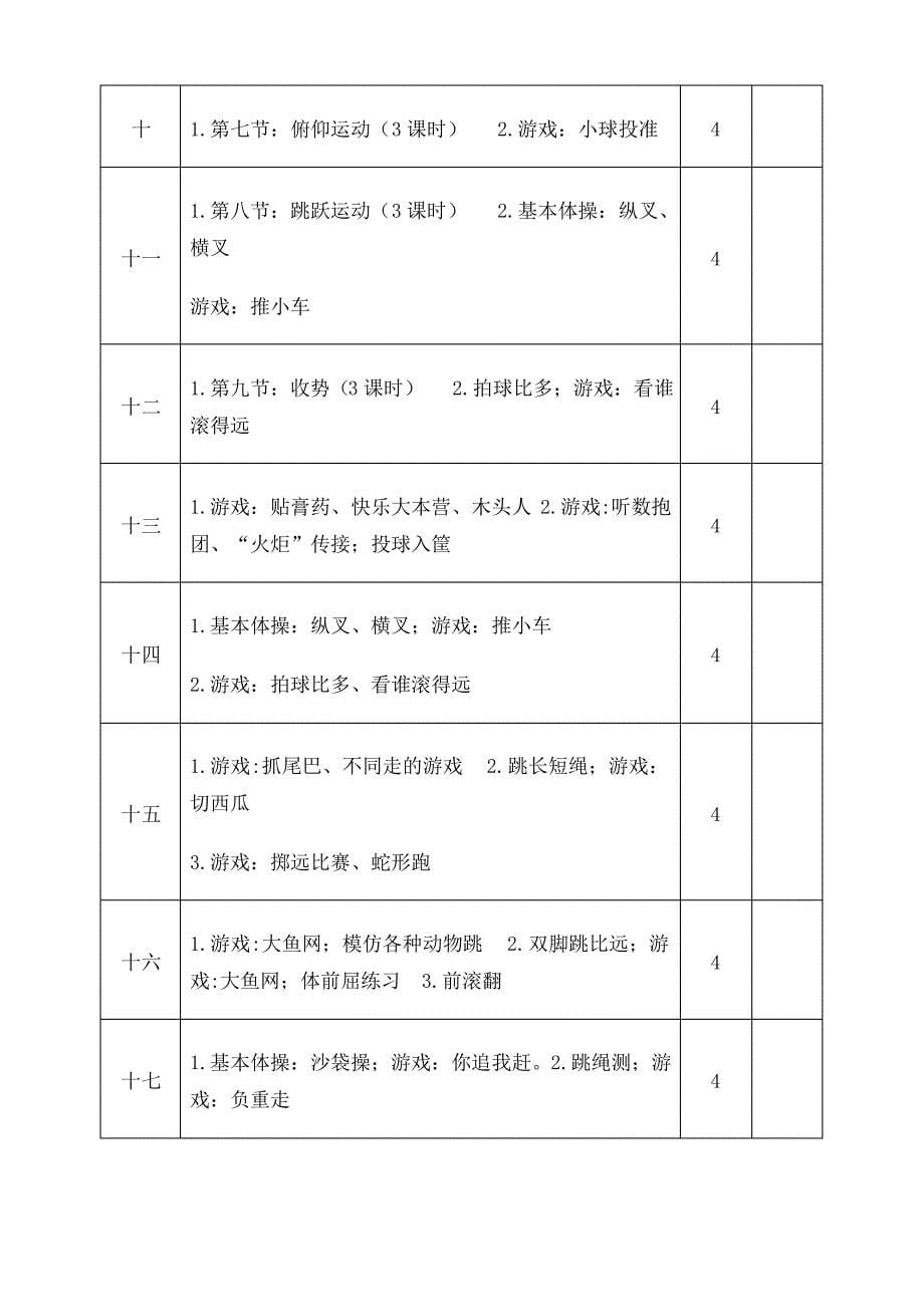 小学一年级体育全套教案_第5页