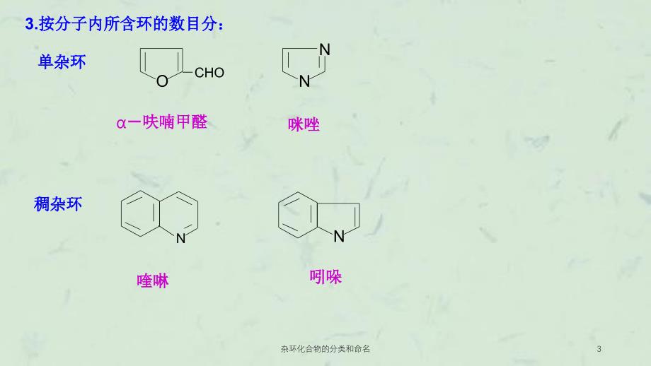 杂环化合物的分类和命名课件_第3页