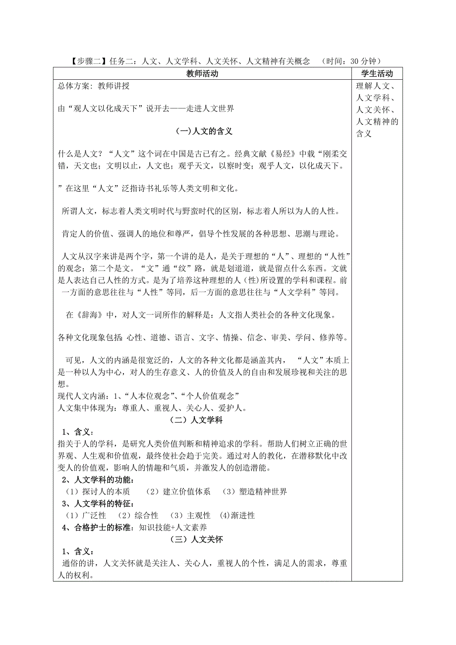 护士人文修养第一章护理与人文教案_第3页