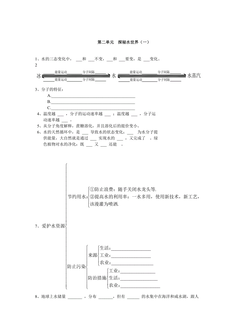 第二单元探秘水世界知识点_第1页