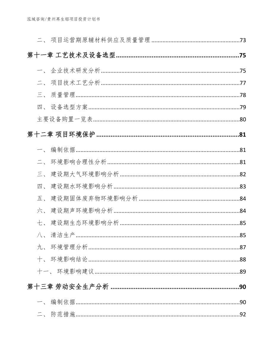 贵州再生铝项目投资计划书【模板】_第5页