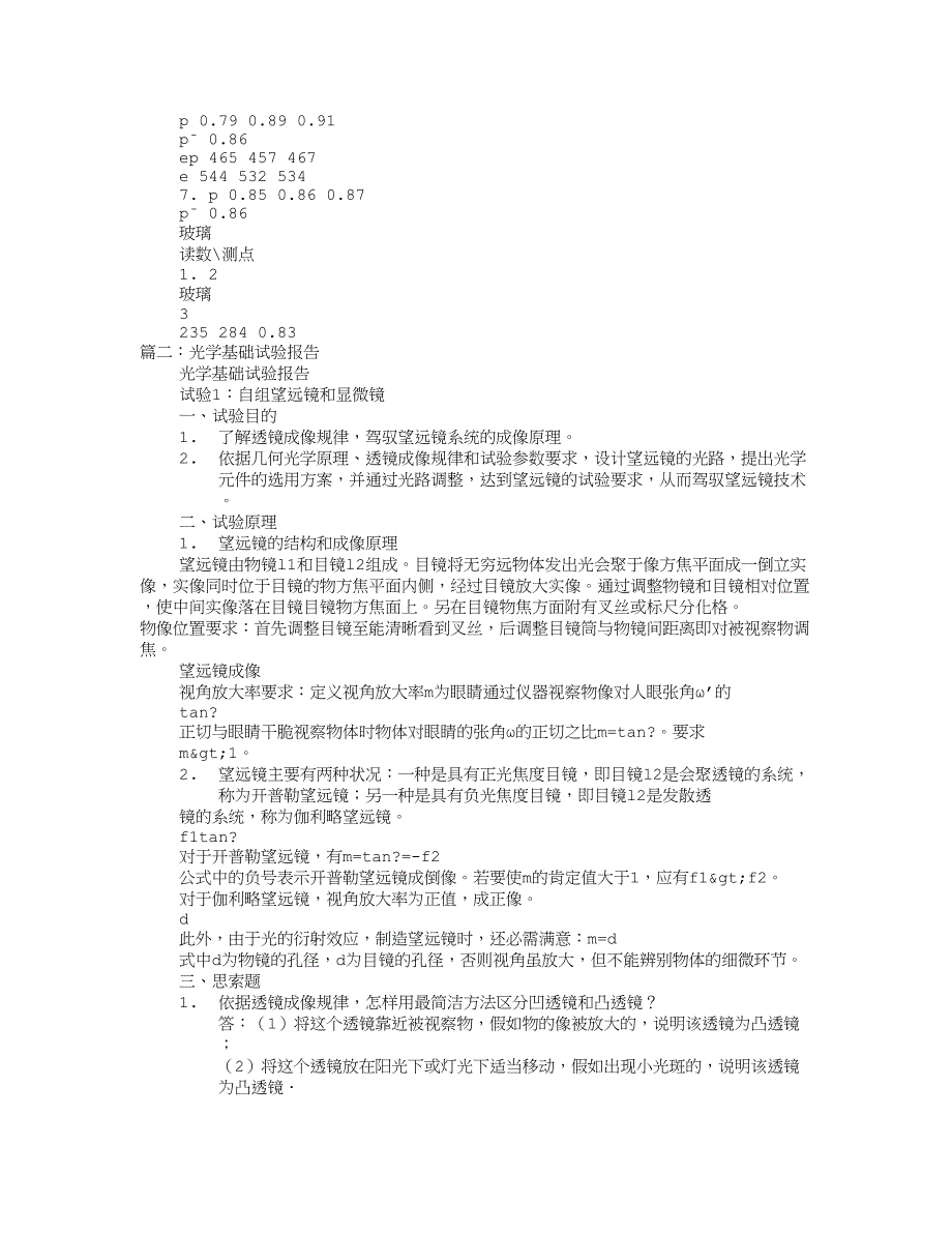 光学实验报告_第4页